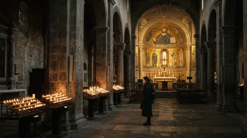 Black Madonna shrine inside Montserrat basilica on a self-guided Montserrat day trip from Barcelona, Catalonia